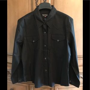 Ralph Lauren western snap shirt black size L